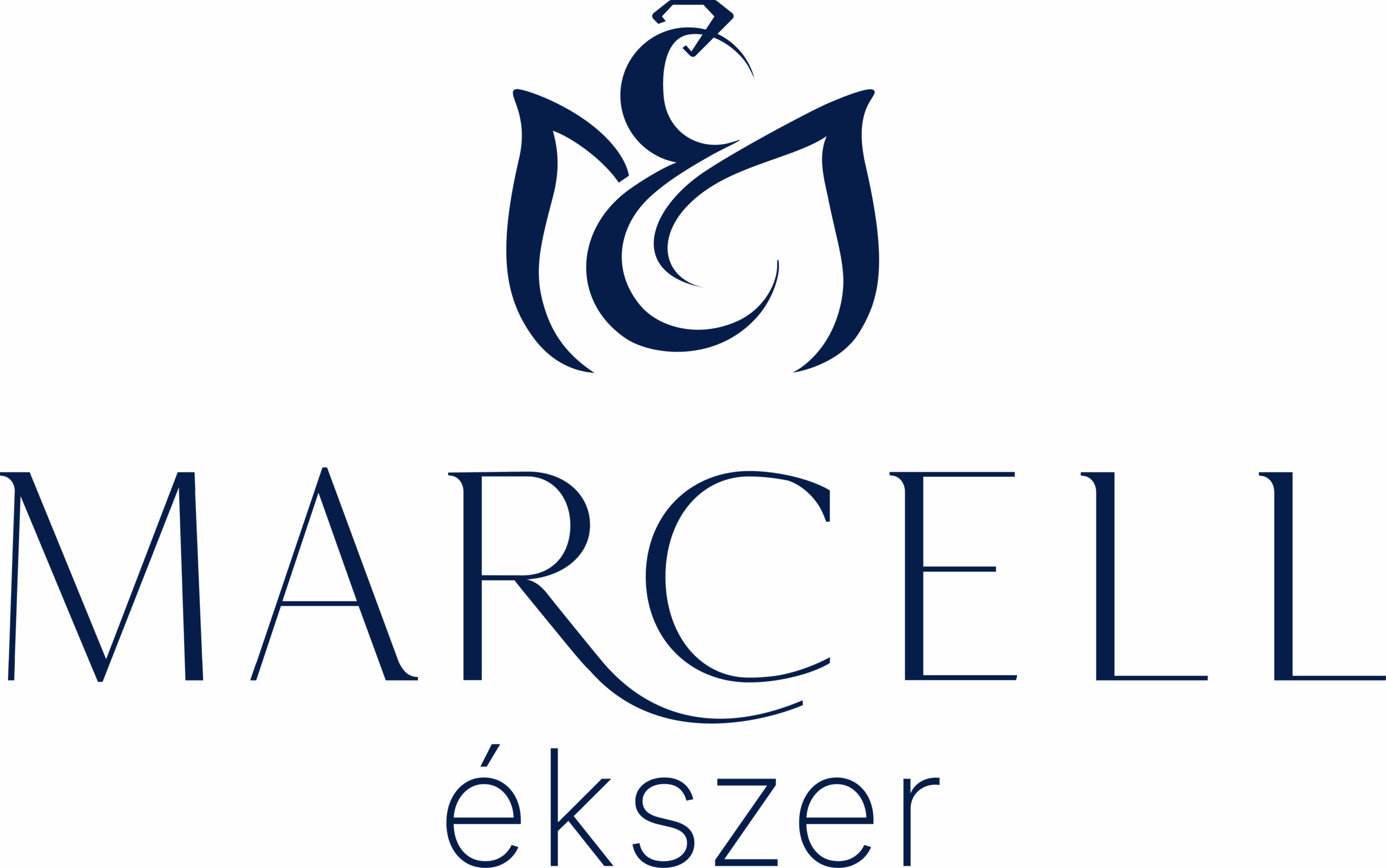 Marcell Ékszer logó kék színben